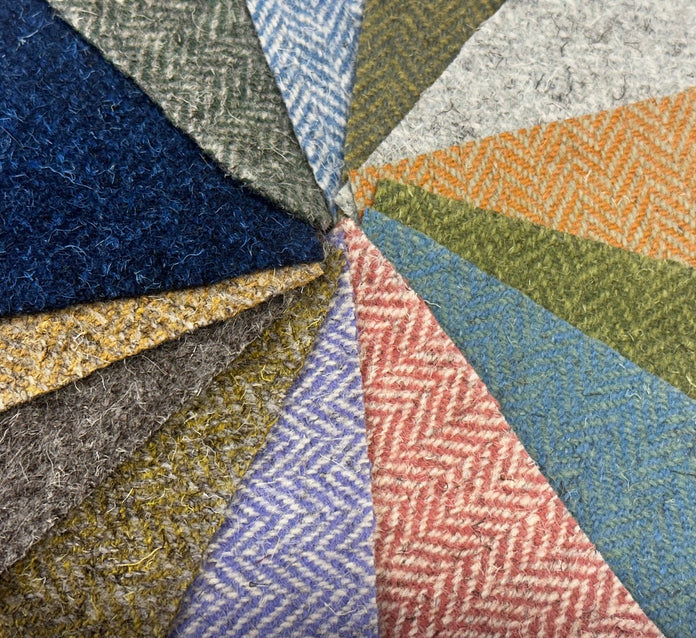 Tweed Craft Squares (Herringbone design)